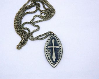 Pewter Cross Pendant - Pewter Charm