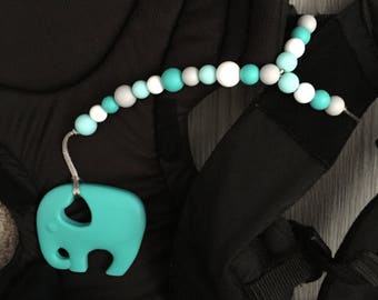 Silicone Attachment (and teether) For Baby Carrier/Stroller/Car Seat