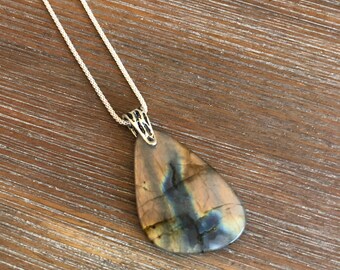 Labradorite and Sterling Silver Necklace
