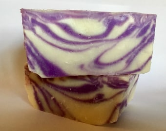 Lavender Swirl Soap -FREE SHIPPING-Handcrafted Natural Soap