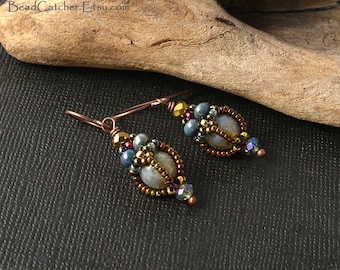 Victorian Beadwoven earrings