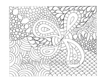 Pretty Patterns Coloring Book Zentangle Inspired Printable