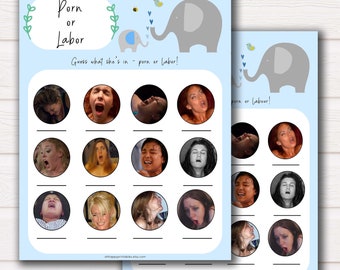 Porn or Labour Game, Little Peanut, Labor or Porn Baby Shower Game, Porn or Labor, Labour or Lovin, Baby Shower Game, Funny Baby Shower