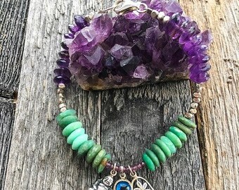 Buddha Bracelet | Evil Eye Bracelet | Hamsa Bracelet | Chrysoprase Bracelet | Amethyst Bracelet | Thai Hill Tribe Silver Bracelet