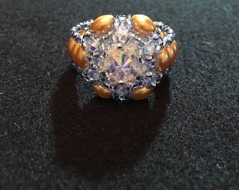 Swarovski Rivoli Beaded Ring