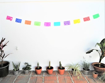 papel picado, mexican banner, rectangle bunting, mexican party decor XS