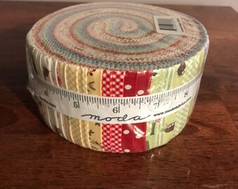 Cottontail Cottage Moda Jelly Roll Pinks, Blues and Green's Nice for Easter