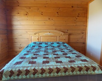 Squares on Squares Twin/Wallcovering or Lap Quilt -FREE SHIPPING!