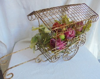 French antiques floral stall/French flower cart/metal wire decoration/curiosities