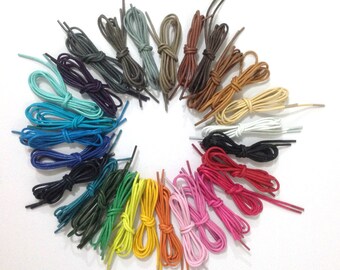 Waxed Round cord cotton dress shoe lace waxed shoelaces