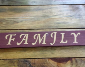 Hand painted reclaimed wood sign