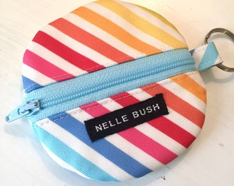 Earbud or Coin Pod- Rainbow Stripe