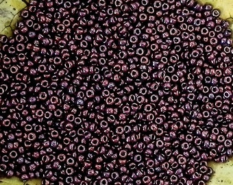 11/0 Metallic Dark Rsapberry Miyuki Seed Beads - 10 Grams - Miyuki 11-460 Metallic Dark Raspberry - 1197