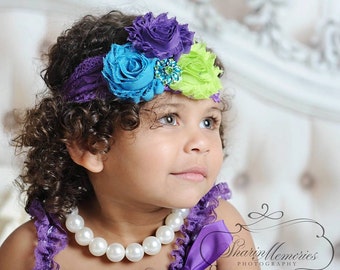 Chiffon Flower Headband ~ Ivory Headband - Newborn Headband - Baby Headband - Chiffon Headband - Infant Headband - Photo Prop - Baby Girl