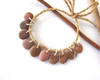 River Stone Charms Top Drilled Rock Beads Mediterranean Beach Stone Beads Diy Jewelry Natural Stone Pairs SMALL AMBER MIX 13-14 mm