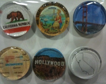 Handmade "California" Magnets (set of 6)