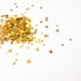 Holographic Gold Four Point Stars Shape Glitter, 4mm and 5mm mix, Solvent Resistant Glitter