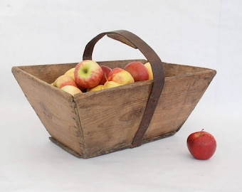 wood basket farmhouse decor wooden basket french country