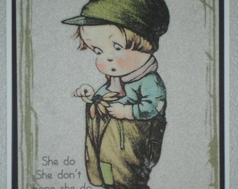 She Do She Don't - Dark Green Border