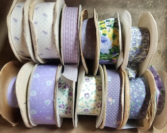 Vintage Ribbon Lot - Purple Mix
