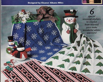 Christmas Afghans to Crochet Pattern Book Annie's Attic 871711