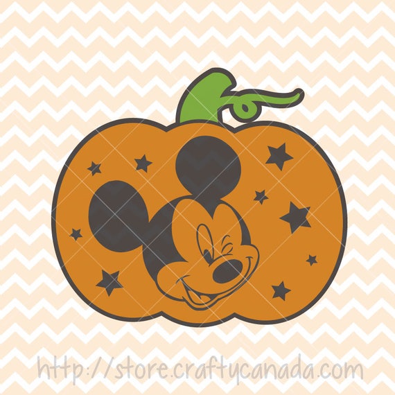 Mickey Pumpkin SVG and PNG Mickey Mouse Halloween Clipart