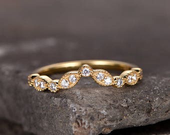 Sterling Silver Diamond Curved Eternity Ring Sterling Silver Diamond Curved Eternity Ring