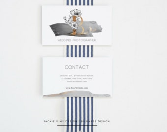Business Card | Business Card Template | Business Card Design | Watercolor Business Card | Feminine Business Card | Wedding Designs