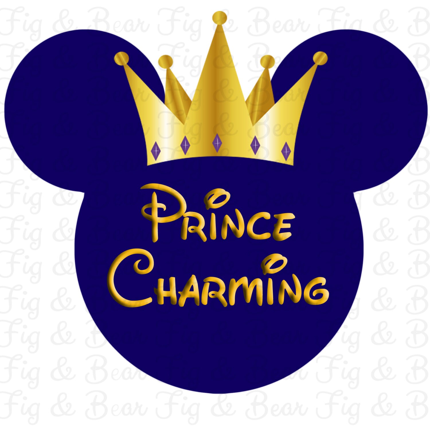 Disney Prince Charming Baby Boys T Shirt Iron On Transfer