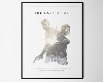 The Last Of Us Inspired Double Exposure Poster Print - Video Game Art