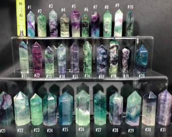 Crystal Points Fluorite Crystal Points Rainbow Fluorite Crystal Tower Rainbow Fluorite Point Polished Fluorite Stone Crystal Generator