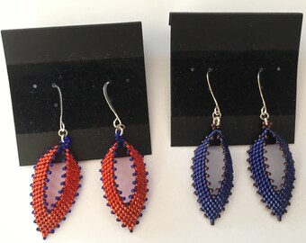 Bi-Color (Two) Russian Leaf Earrings