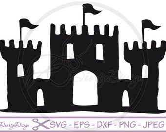 Castle SVG, Castle pdf, eps files, cricut Castle, Castle svg file, Clip Art Castle, Castle cut file, silhouette file DXF castle