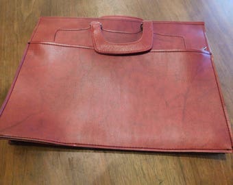 Briefcase Leather Bordaux Organizer Vintage