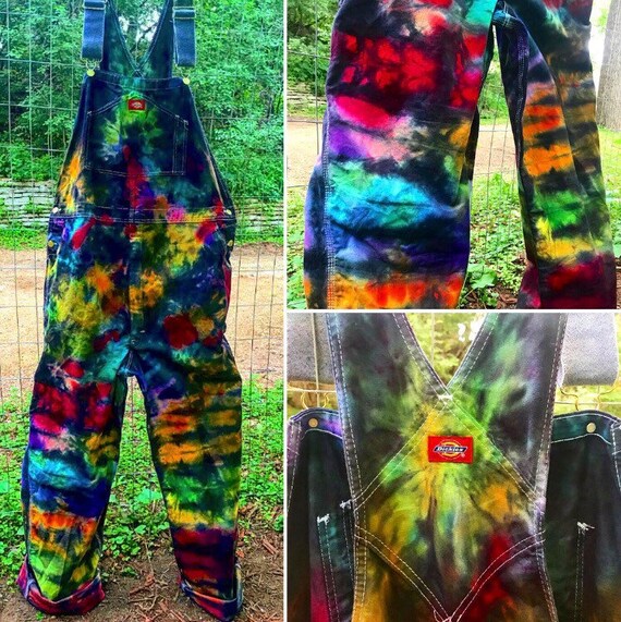 NEW-Made To Order-Tie Dyed Dickies Unisex Cotton Overalls-ALL Sizes/Colors Available