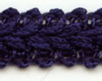 1/2" navy blue french gimp braid fabric trim 36 yards