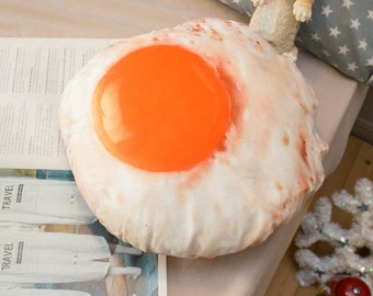 Sunny Side Up Fried Egg Pillow