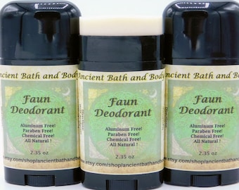 Faun Deodorant, Aluminum Free Deodorant, Natural Deodorant, Artisan Deodorant, Chemical Free Deodorant, Vegetarian Deodorant