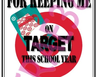 Teacher Appreciation Thank You Gift Tags for Target Gift Card