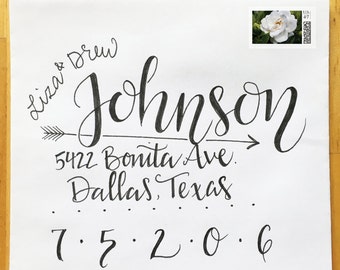 Wedding Calligraphy - Custom Hand Drawn Lettering and Styles: Gardenia