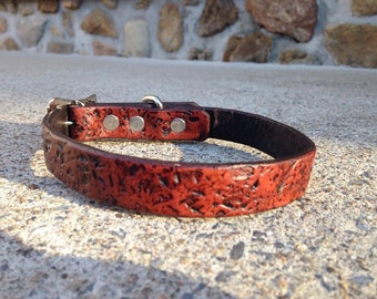 3/4" old style leather dog collar
