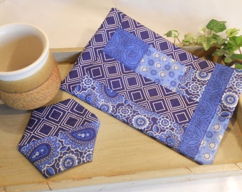 Quilted Mug Rug, Snack Mat, Mug Mat and Coaster Set