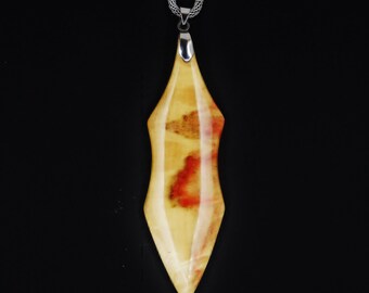Rare Flame Box Elder Wood Pendant