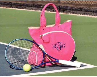 Monogrammed Tennis Bag, Personalized Tennis Bag, Custom Tennis Bag, Tennis Racket Bag, Tennis Racquet Bag, Tennis Bag, Racket Bag