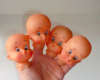 Vintage Doll Head Freckle Boy Head Dollmaking Repurpose Dolls by VintageStudioSupply