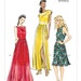Vogue V8901 UNCUT Vogue Easy Special Occasion Lined Bodice Pleated Front Slit Skirt Dress in Two Lengths Sewing Pattern