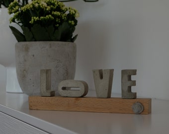 Letter/lettering/Concrete Letters Love
