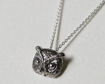 PETITE FILLE Handmade Jewelry mini collection Owl Sterling Silver Pendant