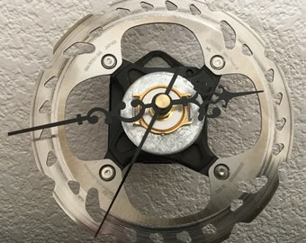 Bike Gear Clock/Steam Punk Style Clock/Found Objects Clock/Recycled Bike Parts Clock/Upcycled Bike Gear Clock