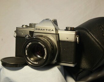 Praktica MTL3 Mechanical M42 SLR Camera Cased c/w Pentacon 50mm 1.8 Prime M42 Lens